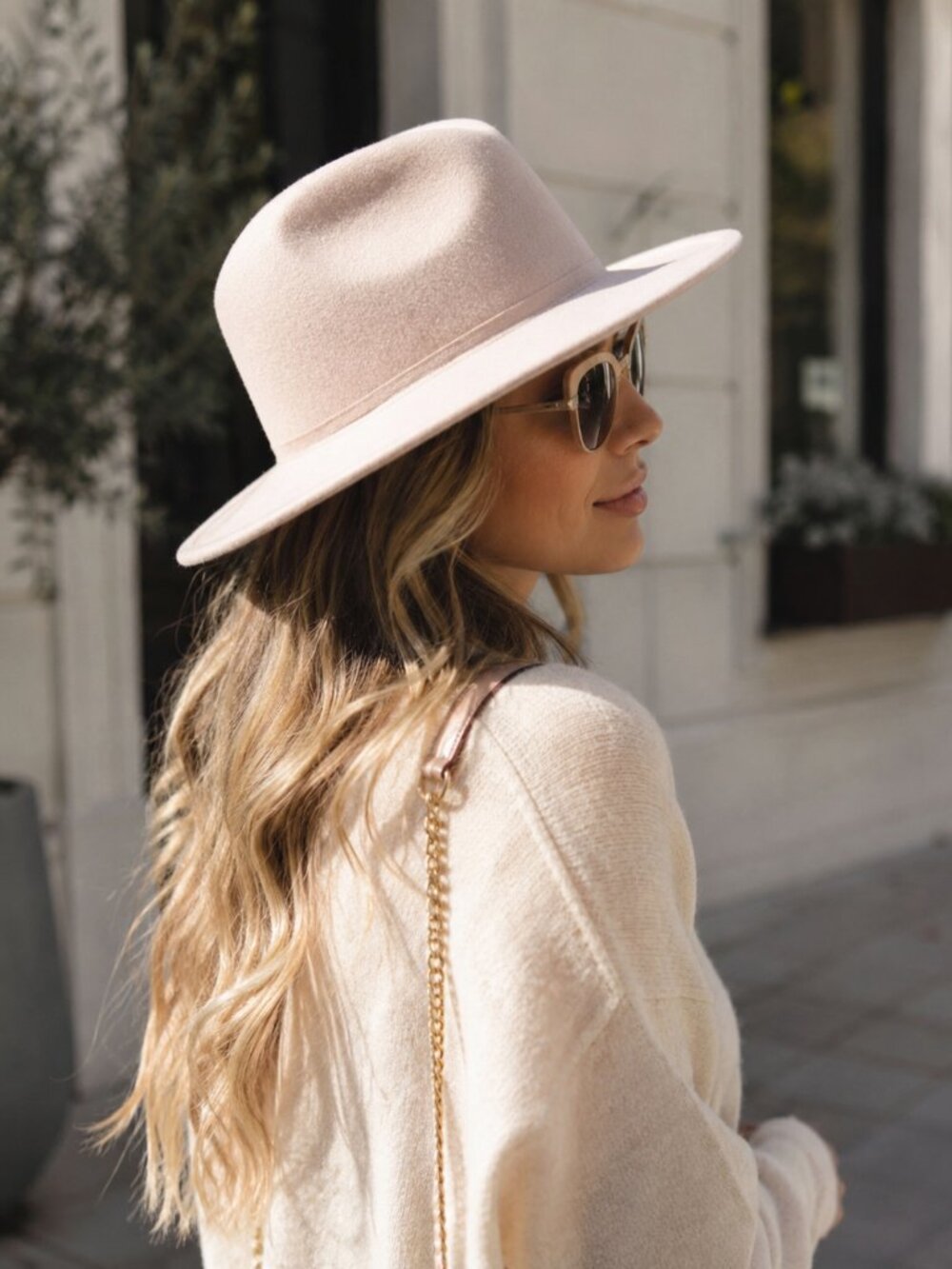 MOSSANT (NWOT) Paris Women's Light Pink Western Hat, Medium